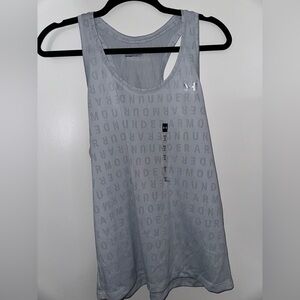 UNDER ARMOR WOMENS ACTIVE TANK TOP IN LIGHT BLUE/GREY SIZE M